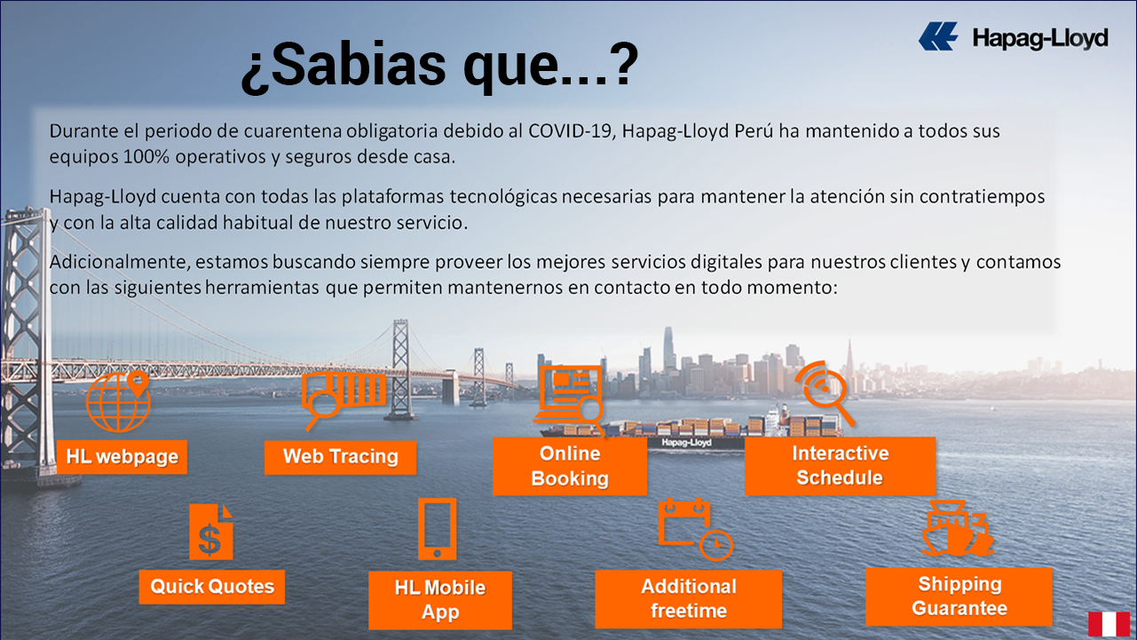 HAPAG LLOYD CUENTA CON TODAS LAS PLATAFORMAS TECNOLÓGICAS PARA MANTENER ATENCIÓN SIN CONTRATIEMPOS